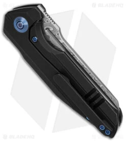 WE Knife Co. StarHawk Frame Lock Knife Black Ti (2.8" Damascus) WE21017-DS1 -We Knife Co. WE KNIFE CO Starhawk FLK Black Ti 2in Damascus BHQ 151739 td side