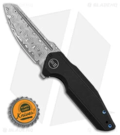 WE Knife Co. StarHawk Frame Lock Knife Black Ti (2.8" Damascus) WE21017-DS1 -We Knife Co. WE KNIFE CO Starhawk FLK Black Ti 2in Damascus BHQ 151739 td szie