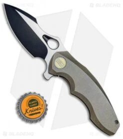 WE Knife Co. 605L Frame Lock Knife Bronze Titanium (3" Two-Tone) -We Knife Co. WE Knife Co 605L FL Bronze Ti Black Satin BHQ 77702 jr bottlecap 2