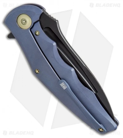 WE Knife Co. 608 Drop Point Frame Lock Knife Blue Titanium (4" Black SW) 3 WE Knife Co. 608 Drop Point Frame Lock Knife Blue Titanium (4" Black SW) - Image 3