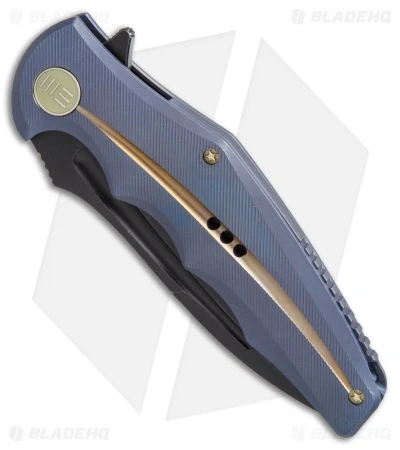 WE Knife Co. 608 Drop Point Frame Lock Knife Blue Titanium (4" Black SW) 2 WE Knife Co. 608 Drop Point Frame Lock Knife Blue Titanium (4" Black SW) - Image 2