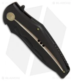 WE Knife Co. 608L Tanto Frame Lock Knife Black/Gold Ti (4" Black SW) -We Knife Co. WE Knife Co 608L Tanto Black Gold Ti Black SW BHQ 79927 er spine