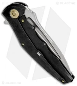 WE Knife Co. 608S Frame Lock Knife Black Titanium (4" Stonewash) -We Knife Co. WE Knife Co 608S FL Black SW BHQ 85487 jr side