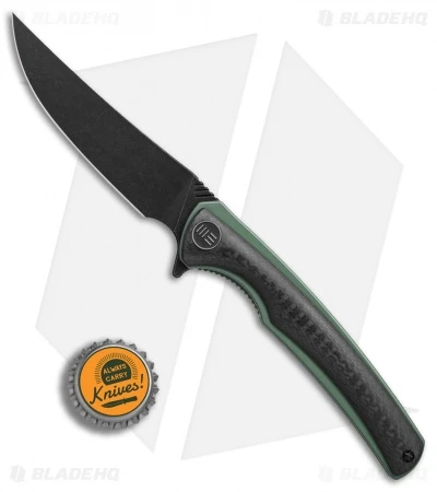 WE Knife Co. 704CF-H Liner Lock Knife CF/Green Ti (3.6" Black Stonewash) 4 WE Knife Co. 704CF-H Liner Lock Knife CF/Green Ti (3.6" Black Stonewash) - Image 4
