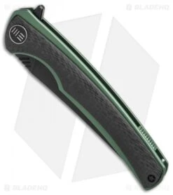 WE Knife Co. 704CF-H Liner Lock Knife CF/Green Ti (3.6" Black Stonewash) 6 WE Knife Co. 704CF-H Liner Lock Knife CF/Green Ti (3.6" Black Stonewash) -We Knife Co. WE Knife Co 704CF H cf green ti black sw BHQ 75626 er spine