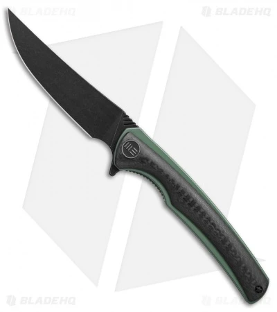 WE Knife Co. 704CF-H Liner Lock Knife CF/Green Ti (3.6" Black Stonewash) 1 WE Knife Co. 704CF-H Liner Lock Knife CF/Green Ti (3.6" Black Stonewash)