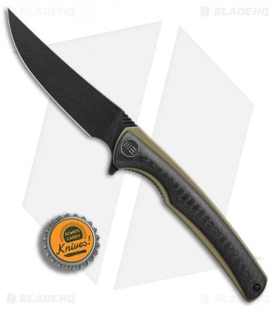 WE Knife Co. 704CF-I Liner Lock Knife CF/Gold Ti (3.6" Black Stonewash) 4 WE Knife Co. 704CF-I Liner Lock Knife CF/Gold Ti (3.6" Black Stonewash) - Image 4