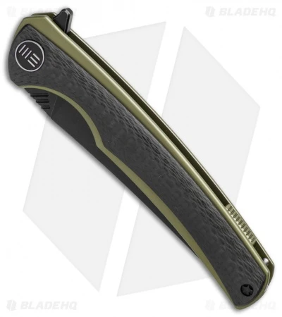 WE Knife Co. 704CF-I Liner Lock Knife CF/Gold Ti (3.6" Black Stonewash) 3 WE Knife Co. 704CF-I Liner Lock Knife CF/Gold Ti (3.6" Black Stonewash) - Image 3