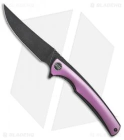 WE Knife Co. 704F Liner Lock Knife Purple Ti (3.6" Black Stonewash)