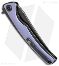 WE Knife Co. 704G Liner Lock Knife Blue Ti (3.6" Black Stonewash) -We Knife Co. WE Knife Co 704G blue ti black sw BHQ 75619 er side jr