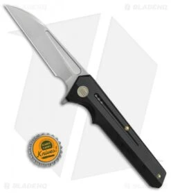 WE Knife Co. 705E Frame Lock Knife Black Titanium (3.6" Hand Rubbed) -We Knife Co. WE Knife Co 705E black ti hand rubbed BHQ 68402 jr bottlecap