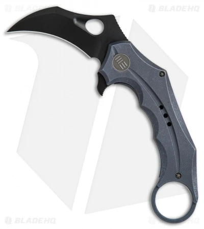 WE Knife Co. 708A Karambit Frame Lock Knife Blue Ti (3.6" Black SW) 1 WE Knife Co. 708A Karambit Frame Lock Knife Blue Ti (3.6" Black SW)