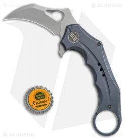 WE Knife Co. 708B Karambit Frame Lock Knife Blue Ti (3.6" Stonewash) -We Knife Co. WE Knife Co 708B karambit blue ti sw BHQ 68697 er size