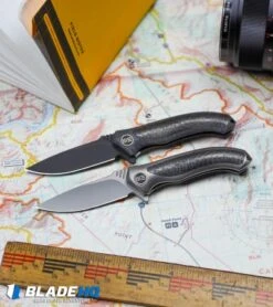 WE Knife Co. Anodyne Integral Frame Lock Knife FlamedTi/CF (2.35" Black SW) 914B -We Knife Co. WE Knife Co Anodyne Integral Frame Lock Knife Flamed Ti CF Black SW 914B BHQ 100857 kp map 1 web