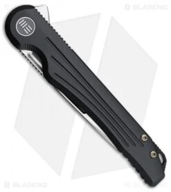 WE Knife Co. Array Frame Lock Knife Black Ti (3.7" Stonewash) 718H -We Knife Co. WE Knife Co Array Black Ti SW BHQ 79853 er spine