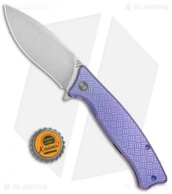 WE Knife Co. Balaenoptera Frame Lock Knife Purple Ti (3.5" Stonewash) 712B -We Knife Co. WE Knife Co Balaenoptera FL Purple Ti SW 712B BHQ 77538 jr bottlecap 1