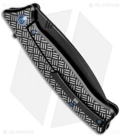 WE Knife Co. Balaenoptera Frame Lock Knife Black/Gray Ti (3.5" Black) 712E -We Knife Co. WE Knife Co Balaenoptera FL White Black Ti Black 712E BHQ 77540 jr side