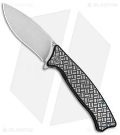 WE Knife Co. Balaenoptera Frame Lock Knife Black/Gray Ti (3.5" Stonewash) 712F
