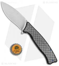 WE Knife Co. Balaenoptera Frame Lock Knife Black/Gray Ti (3.5" Stonewash) 712F 7 WE Knife Co. Balaenoptera Frame Lock Knife Black/Gray Ti (3.5" Stonewash) 712F -We Knife Co. WE Knife Co Balaenoptera FL White Black Ti SW 712F BHQ 77534 jr bottlecap 1