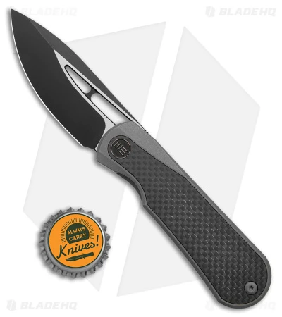 WE Knife Co. Baloo Frame Lock Knife Black Ti/Twill CF (3.3" Black SW) WE21033-2 4 WE Knife Co. Baloo Frame Lock Knife Black Ti/Twill CF (3.3" Black SW) WE21033-2 - Image 4
