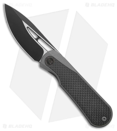 WE Knife Co. Baloo Frame Lock Knife Black Ti/Twill CF (3.3" Black SW) WE21033-2 1 WE Knife Co. Baloo Frame Lock Knife Black Ti/Twill CF (3.3" Black SW) WE21033-2