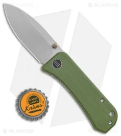 WE Knife Co. Banter Liner Lock Knife OD Green G-10 (2.9" Stonewash) -We Knife Co. WE Knife Co Banter LL OD Green G 10 Sandwash BHQ 107060 jr bottlecap