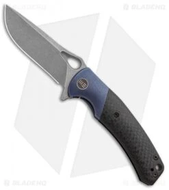 WE Knife Co. Bishop Flipper Folding Knife Blue Ti/CF (3.5" Stonewash) 903B