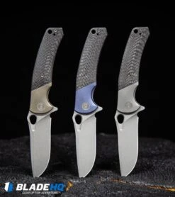 WE Knife Co. Bishop Flipper Folding Knife Bronze Ti/CF (3.5" Stonewash) 903C -We Knife Co. WE Knife Co Bishop Flipper Folding Knife Bronze Ti CF Stonewash 903C BHQ 93826 kp black stump web 1