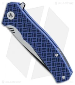 WE Knife Co. Blitz Liner Lock Knife Blue G-10 (3.4" Black SW) 711A -We Knife Co. WE Knife Co Blitz blue G10 black sw BHQ 75604 er spine