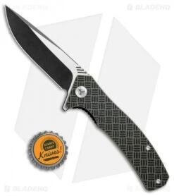 WE Knife Co. Blitz Liner Lock Knife Green G-10 (3.4" Black SW) 711B -We Knife Co. WE Knife Co Blitz green G10 black sw 711B BHQ 75616 er bottlecap jr