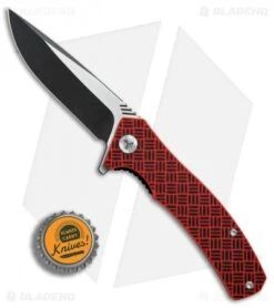 WE Knife Co. Blitz Liner Lock Knife Red G-10 (3.4" Black SW) 711C -We Knife Co. WE Knife Co Blitz red G10 black sw 711C BHQ 75613 er bottlecap