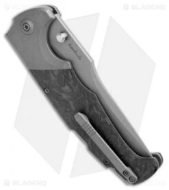 WE Knife Co. Blocao Lock Back Knife Ti Marble CF (4.2" Stonewash) 920A -We Knife Co. WE Knife Co Blocao LB BSW Ti Marble CF SW 920A BHQ 103131 jr side