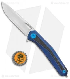 WE Knife Co. Caliber Frame Lock Knife Blue Ti/CF (3.45" Satin) 808A 7 WE Knife Co. Caliber Frame Lock Knife Blue Ti/CF (3.45" Satin) 808A -We Knife Co. WE Knife Co Caliber FL Blue Ti CF Satin 808A BHQ 85492 jr bottlecap