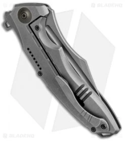 WE Knife Co. Chimera Frame Lock Knife Gray Ti (3.9" BB, Stonewash) 814B -We Knife Co. WE Knife Co Chimera FL Gray Ti BB SW 814B BHQ 87611 jr side