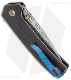 WE Knife Co. Culex Button Lock Knife Black Titanium (3" Dam) 21026B-DS1 6 WE Knife Co. Culex Button Lock Knife Black Titanium (3" Dam) 21026B-DS1 -We Knife Co. WE Knife Co Culex Button Lock Black Ti Damascus BHQ 144141 jr side