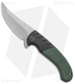 WE Knife Co. Curvaceous Frame Lock Knife Green Micarta/Ti (3.7" BB) WE20012-2