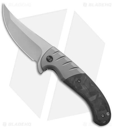 WE Knife Co. Curvaceous Frame Lock Knife Marble CF/Ti (3.7" BB) WE20012-1 1 WE Knife Co. Curvaceous Frame Lock Knife Marble CF/Ti (3.7" BB) WE20012-1