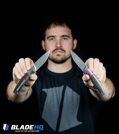 WE Knife Co. Deacon Flipper Knife Ti/CF Gray (3.25" Bead Blast) 901D 5 WE Knife Co. Deacon Flipper Knife Ti/CF Gray (3.25" Bead Blast) 901D - Image 5