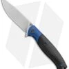 WE Knife Co. Deacon Flipper Knife Ti/CF Blue (3.25" Bead Blast) 901B