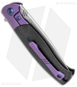 WE Knife Co. Deacon Flipper Knife Ti/CF Purple (3.25" Bead Blast) 901A -We Knife Co. WE Knife Co Deacon Ti CF Purple BB 901A BHQ 93248 jr side