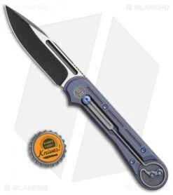 WE Knife Co. Double Helix Slide Lock Knife Blue Ti (3.3" Two-Tone) 815C -We Knife Co. WE Knife Co Double Helix Blue Ti Two Tone BHQ 87618 er bottlecap jr