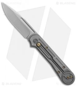 WE Knife Co. Double Helix Slide Lock Knife Gray Ti (3.3" Stonewash) 815F