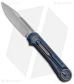 WE Knife Co. Double Helix Slide Lock Knife Blue Ti (3.3" Stonewash) 815D