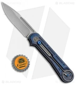 WE Knife Co. Double Helix Slide Lock Knife Blue Ti (3.3" Stonewash) 815D -We Knife Co. WE Knife Co Double Helix Slide Lock Blue Ti SW 815D BHQ 87621 jr bottlecap