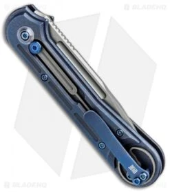 WE Knife Co. Double Helix Slide Lock Knife Blue Ti (3.3" Stonewash) 815D -We Knife Co. WE Knife Co Double Helix Slide Lock Blue Ti SW 815D BHQ 87621 jr side