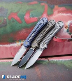 WE Knife Co. Double Helix Slide Lock Knife Blue Ti (3.3" Stonewash) 815D -We Knife Co. WE Knife Co Double Helix Slide Lock Knife BHQ87622 kp old truck cuddled web 4