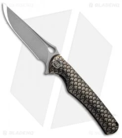 Front Page 41 WE Knife Co. Drakon Integral Frame Lock Knife Bronze Ti (3.4" Stonewash) 819A