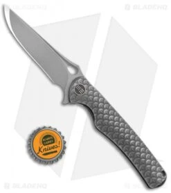 WE Knife Co. Drakon Integral Frame Lock Knife Gray Ti (3.4" Stonewash) 819C -We Knife Co. WE Knife Co Drakon Integral FL Gray Ti SW 819C BHQ 92536 jr bottlecap