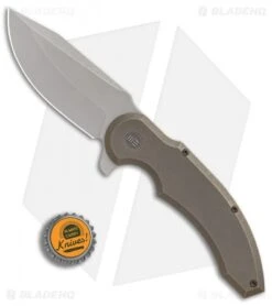 WE Knife Co. Ferox Frame Lock Flipper Knife Bronze Ti (3.6" Stonewash) 812A -We Knife Co. WE Knife Co Ferox Flipper 812A BHQ 86936 er bottlecap