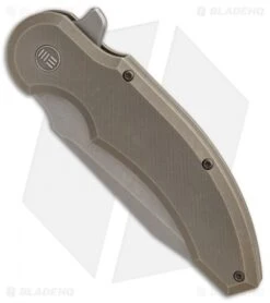 WE Knife Co. Ferox Frame Lock Flipper Knife Bronze Ti (3.6" Stonewash) 812A -We Knife Co. WE Knife Co Ferox Flipper 812A BHQ 86936 er spine